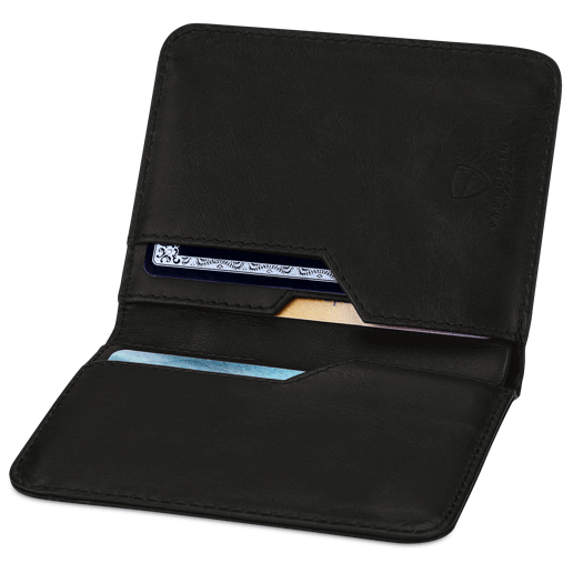 CITY Wallet made of luxurious Italian leather, featuring a slim design and RFID-blocking technology, perfect for secure card storage.