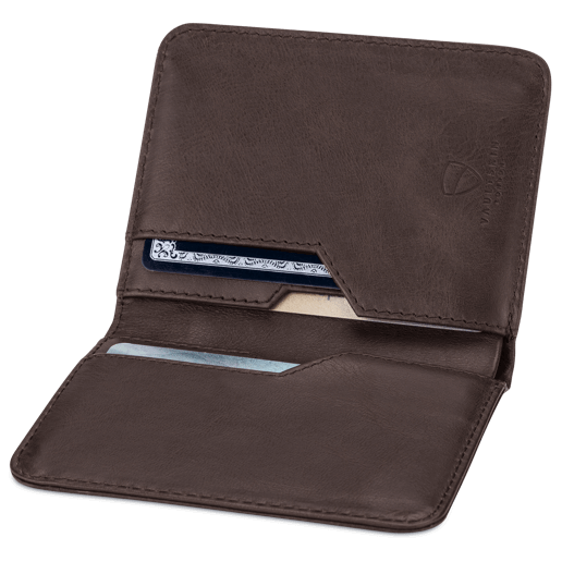 CITY Wallet made of luxurious Italian leather, featuring a slim design and RFID-blocking technology, perfect for secure card storage.