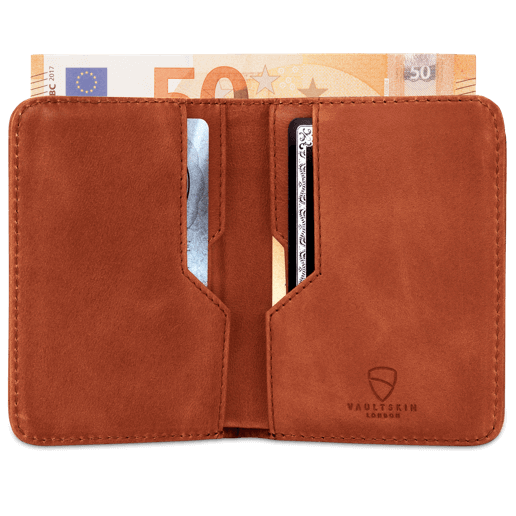CITY Wallet made of luxurious Italian leather, featuring a slim design and RFID-blocking technology, perfect for secure card storage.