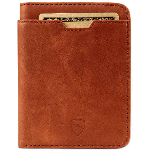 CITY Wallet made of luxurious Italian leather, featuring a slim design and RFID-blocking technology, perfect for secure card storage.