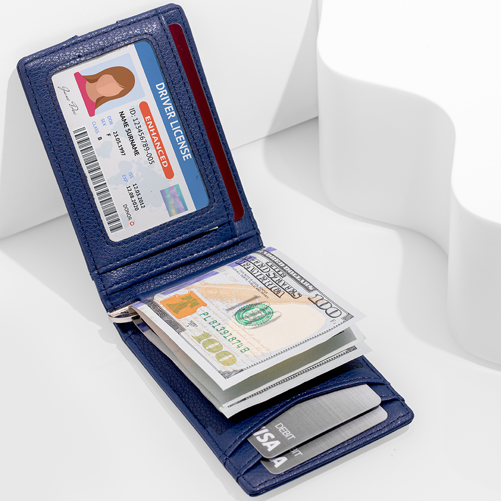 Cross Men wallet by Anet's Collection in PU leather, featuring RFID blocking technology, available in Black, Navy, Grey, and Brown.