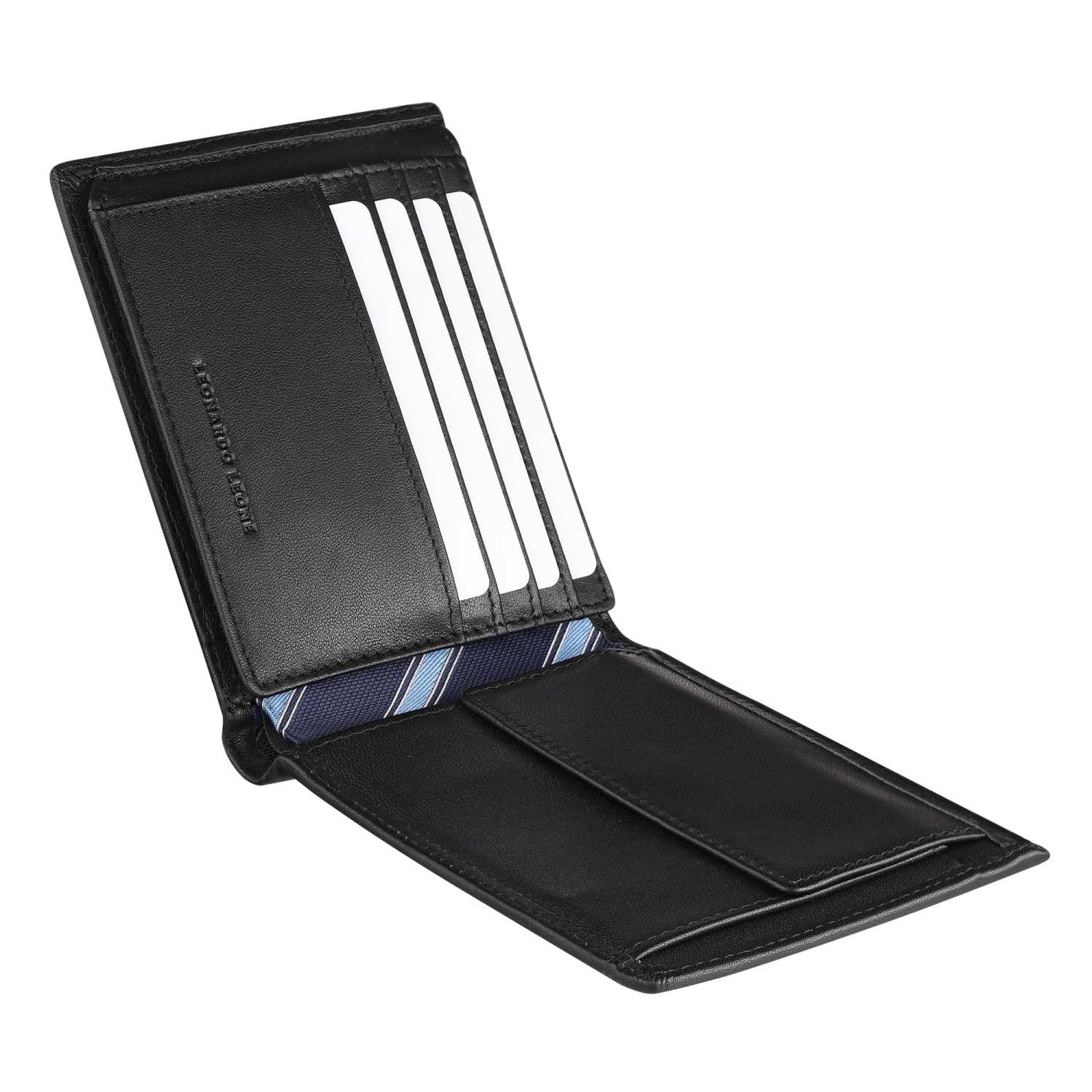 Elegante Geldbörse Firenze Trifold aus hochwertigem Echtleder mit RFID-Schutz und praktischen Fächern.