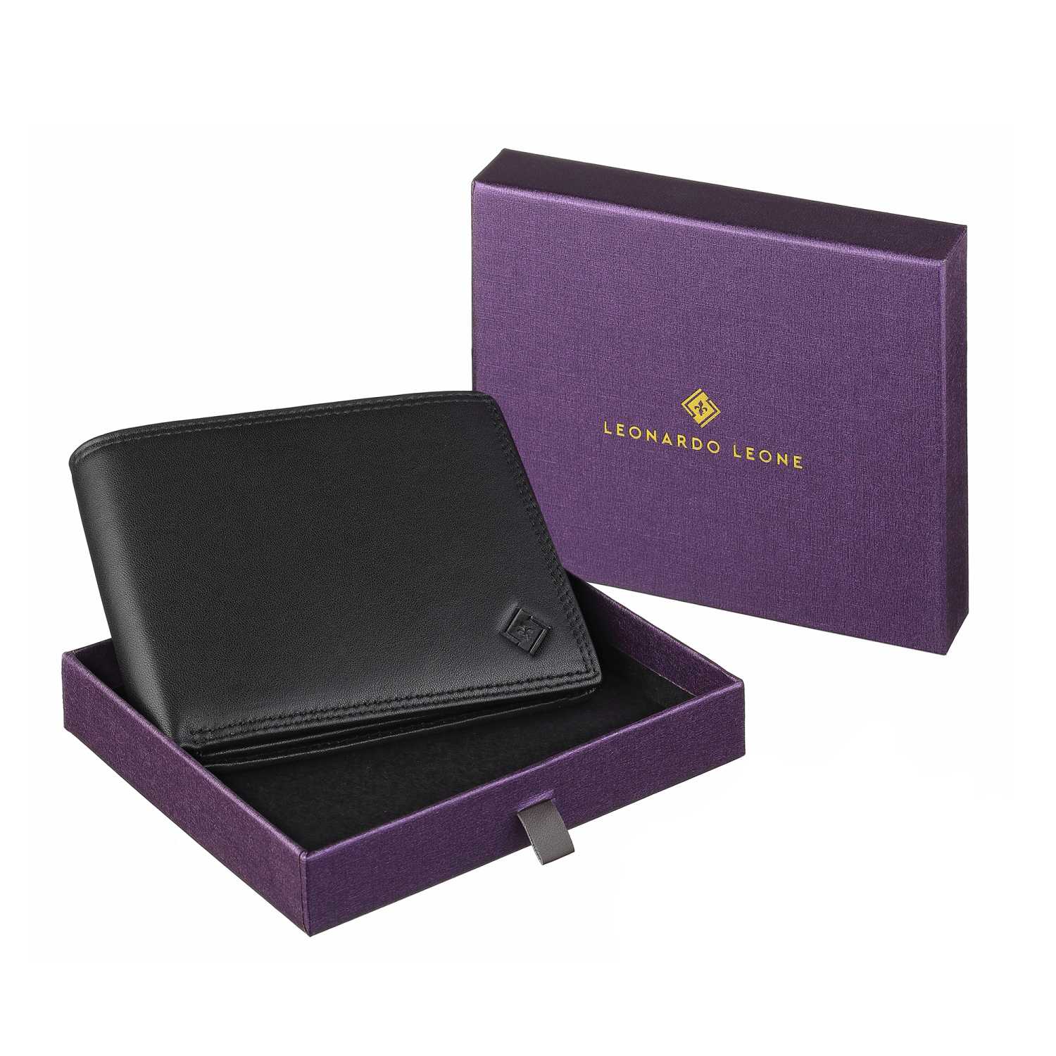 Elegante Geldbörse Firenze Trifold aus hochwertigem Echtleder mit RFID-Schutz und praktischen Fächern.