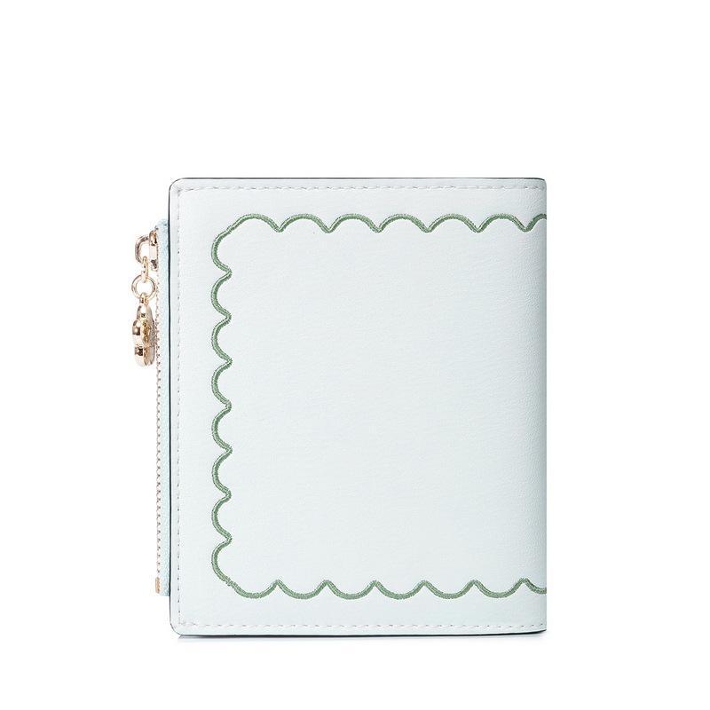 Korean Style Fashion Short Purse for ladies, made of PU material, compact size 110*95mm, featuring a chic and simple design.