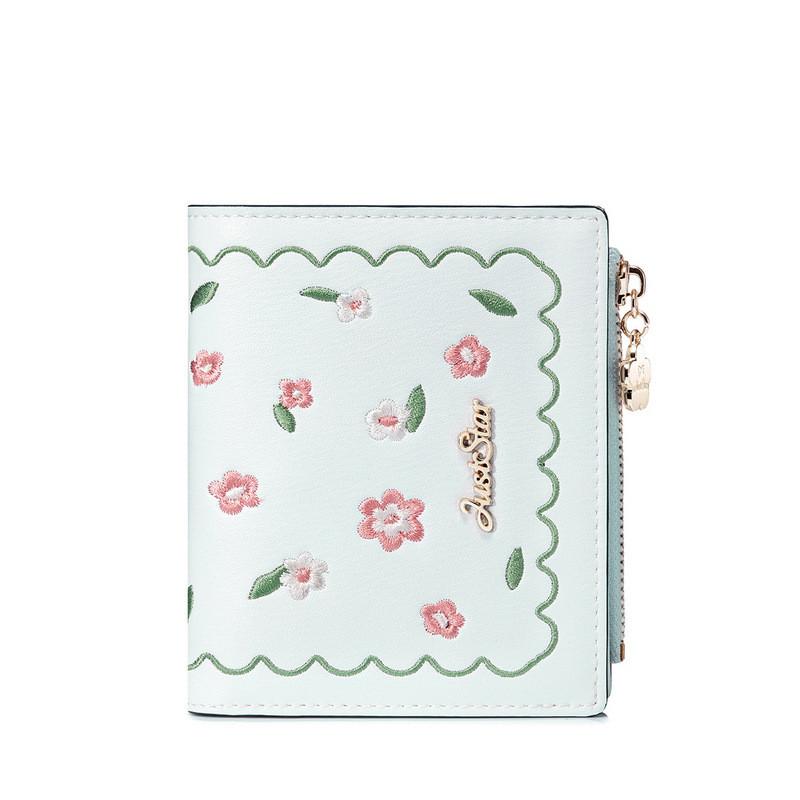 Korean Style Fashion Short Purse for ladies, made of PU material, compact size 110*95mm, featuring a chic and simple design.