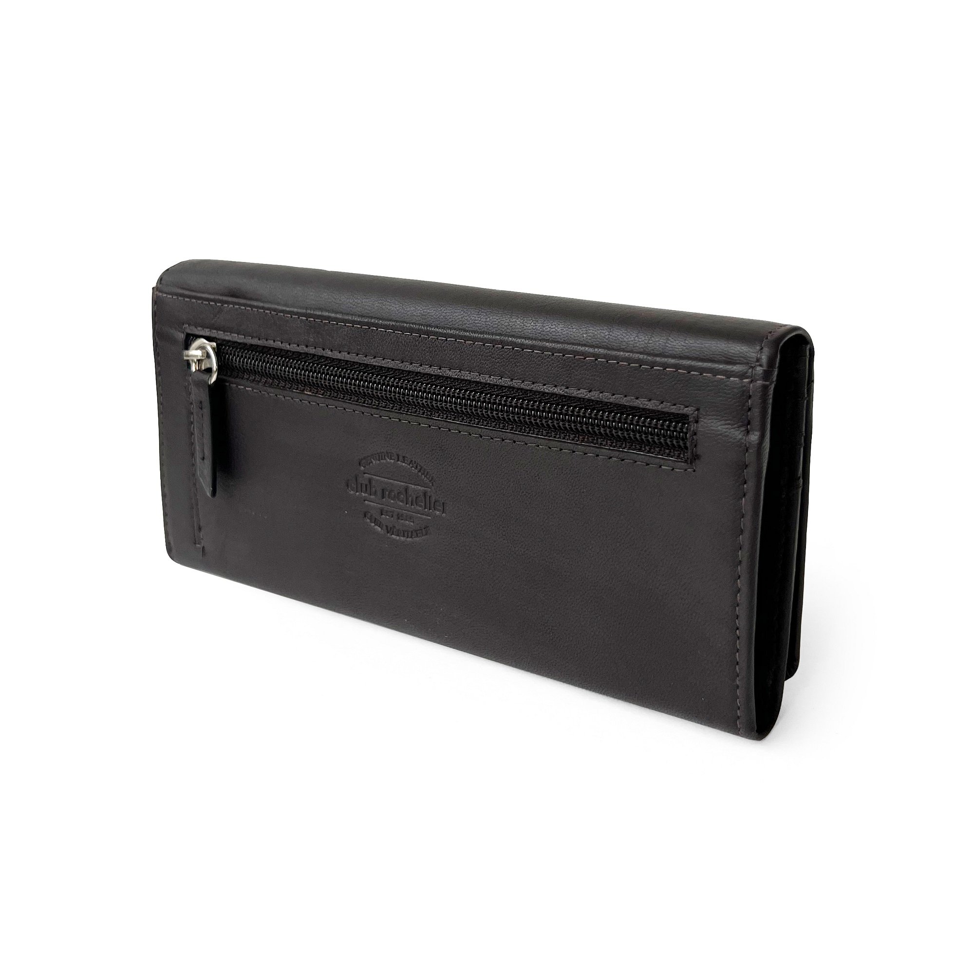 Ladies Expander Clutch Wallet featuring RFID protection, multiple card slots, and a stylish design.
