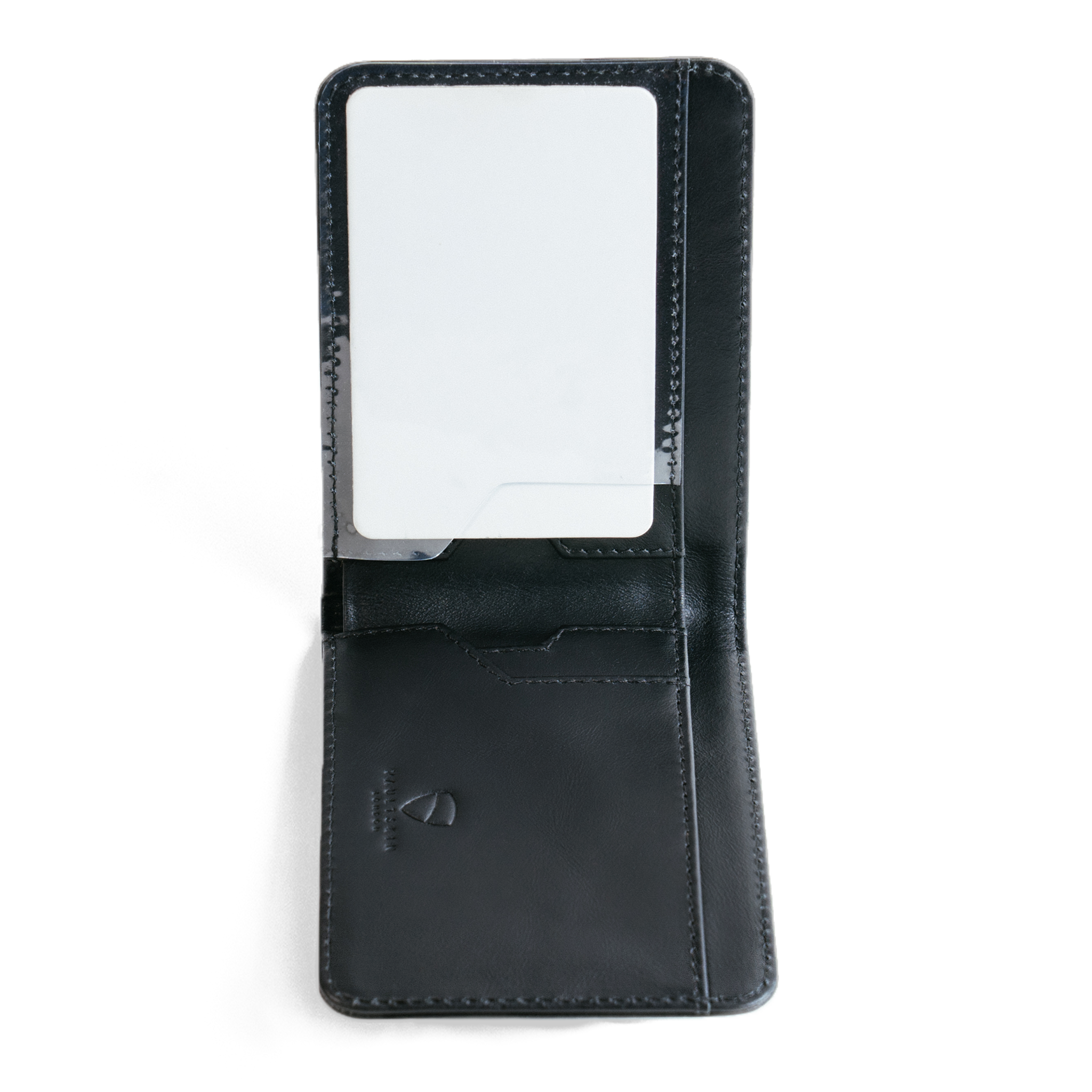 MANHATTAN ID Card Wallet made of top grain Italian leather with RFID protection and ID window.