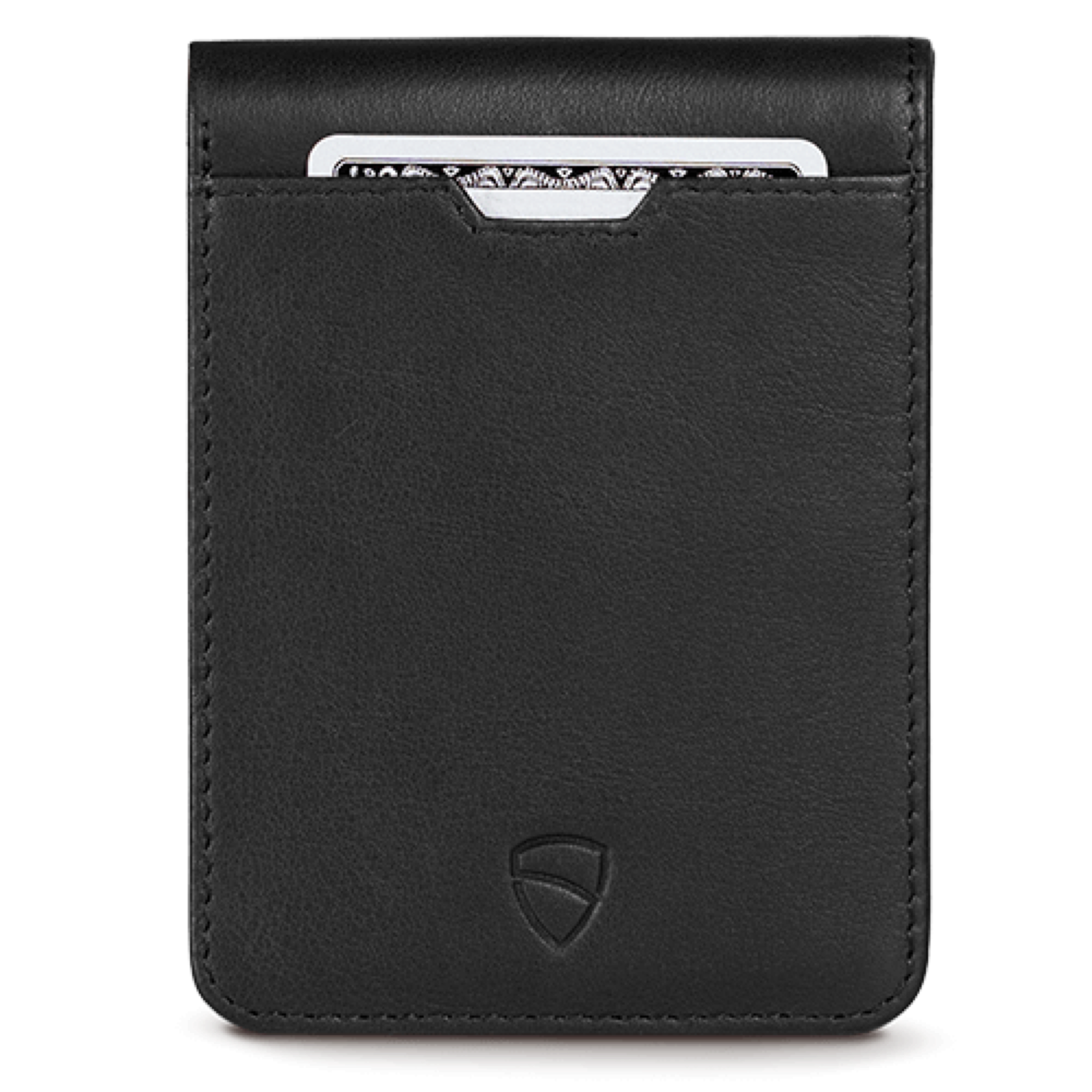 MANHATTAN ID Card Wallet made of top grain Italian leather with RFID protection and ID window.