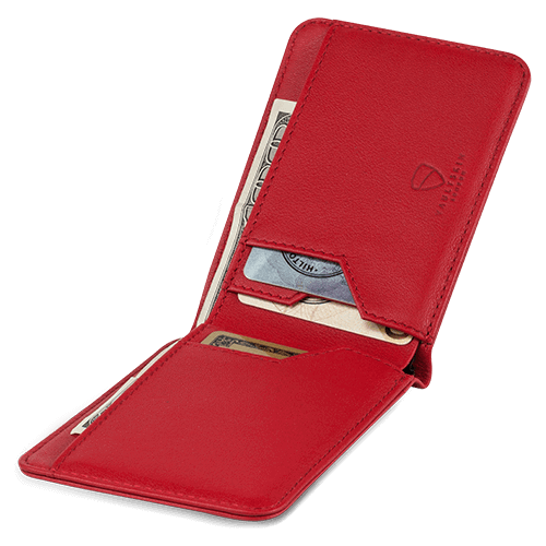MANHATTAN Wallet made of top grain Italian leather, showcasing its sleek design and RFID-blocking technology.