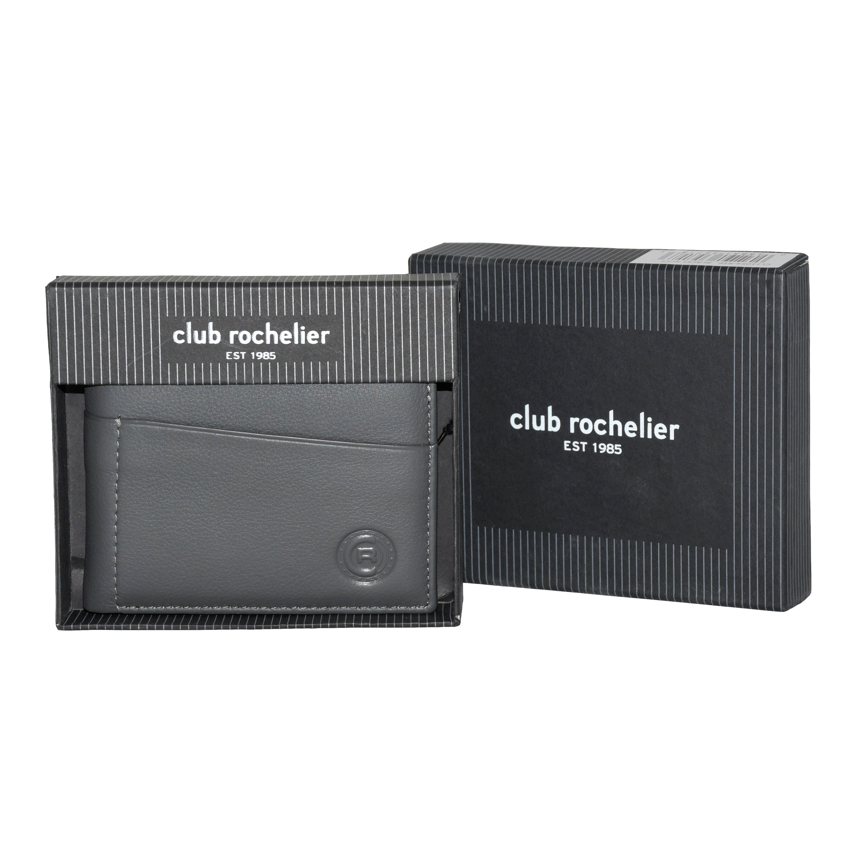 Men's Slimfold Wallet in genuine leather with removable ID, featuring multiple card slots and RFID protection.