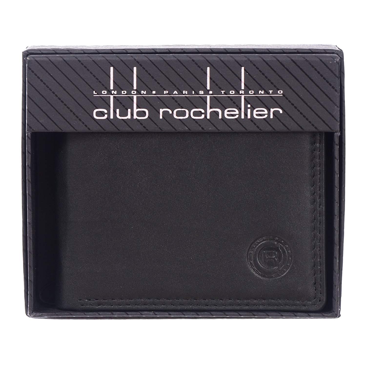 Men's Wallet with Removable Flap featuring 15 credit card slots, embossed logo, and a glossy finish, measuring 10.8 x 1.9 x 9.5 cm.