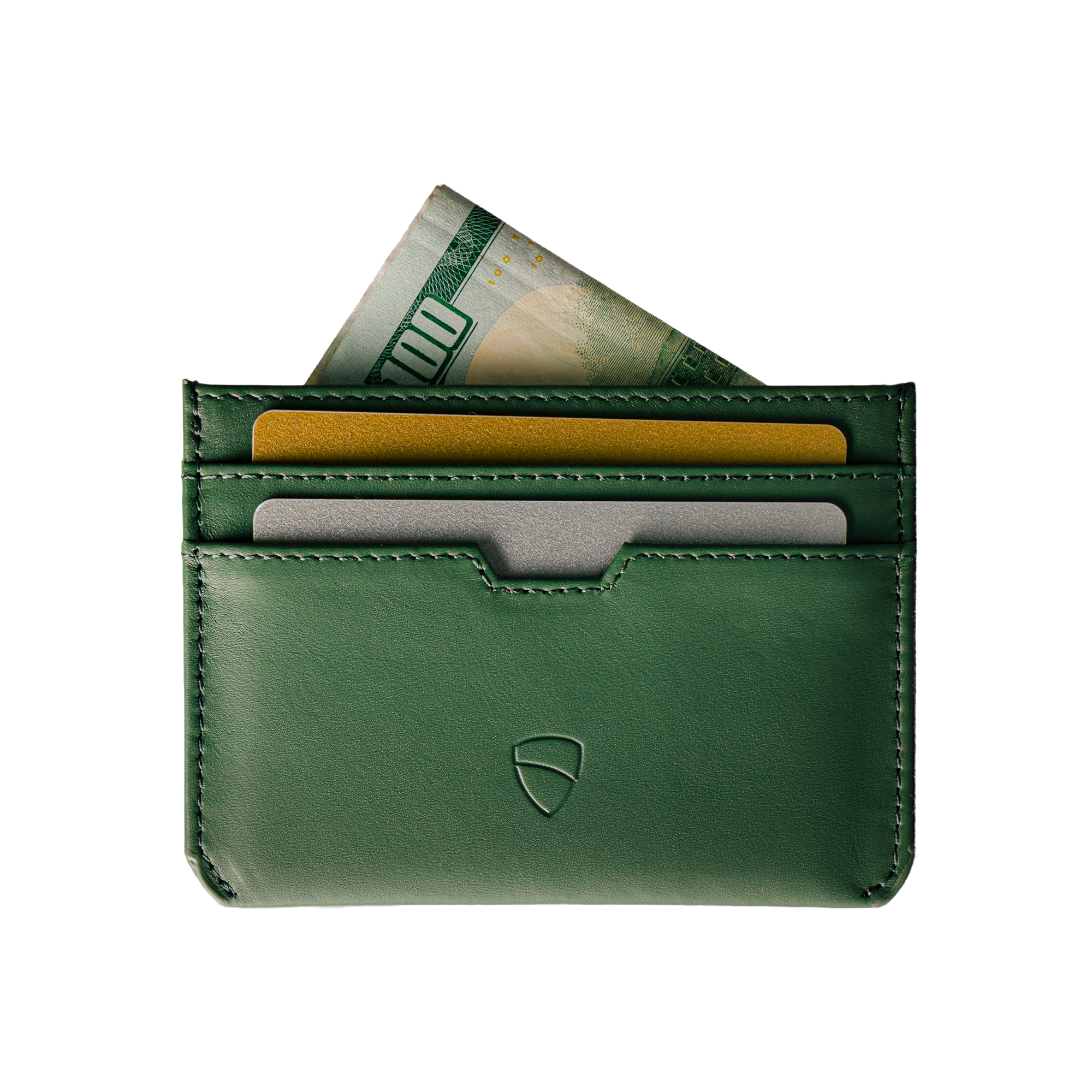 Vaultskin MOORGATE Card Holder in premium genuine leather, featuring a minimalist design with multiple card slots and RFID-blocking technology.