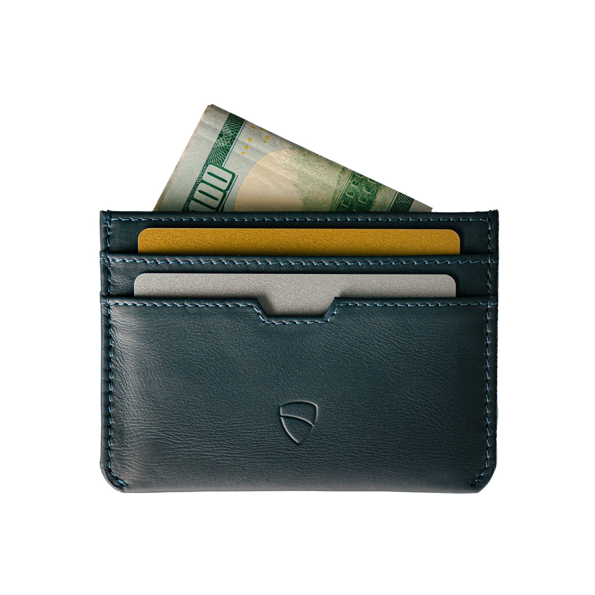 Vaultskin MOORGATE Card Holder in premium genuine leather, featuring a minimalist design with multiple card slots and RFID-blocking technology.