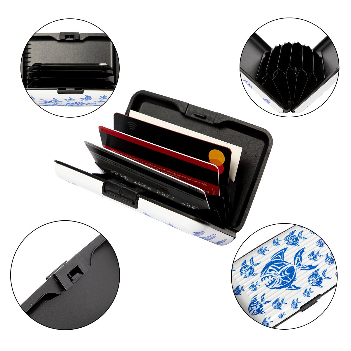 Eleganter Nektar Visitenkartenhalter mit Metallabdeckung, ideal für die Aufbewahrung von Karten.