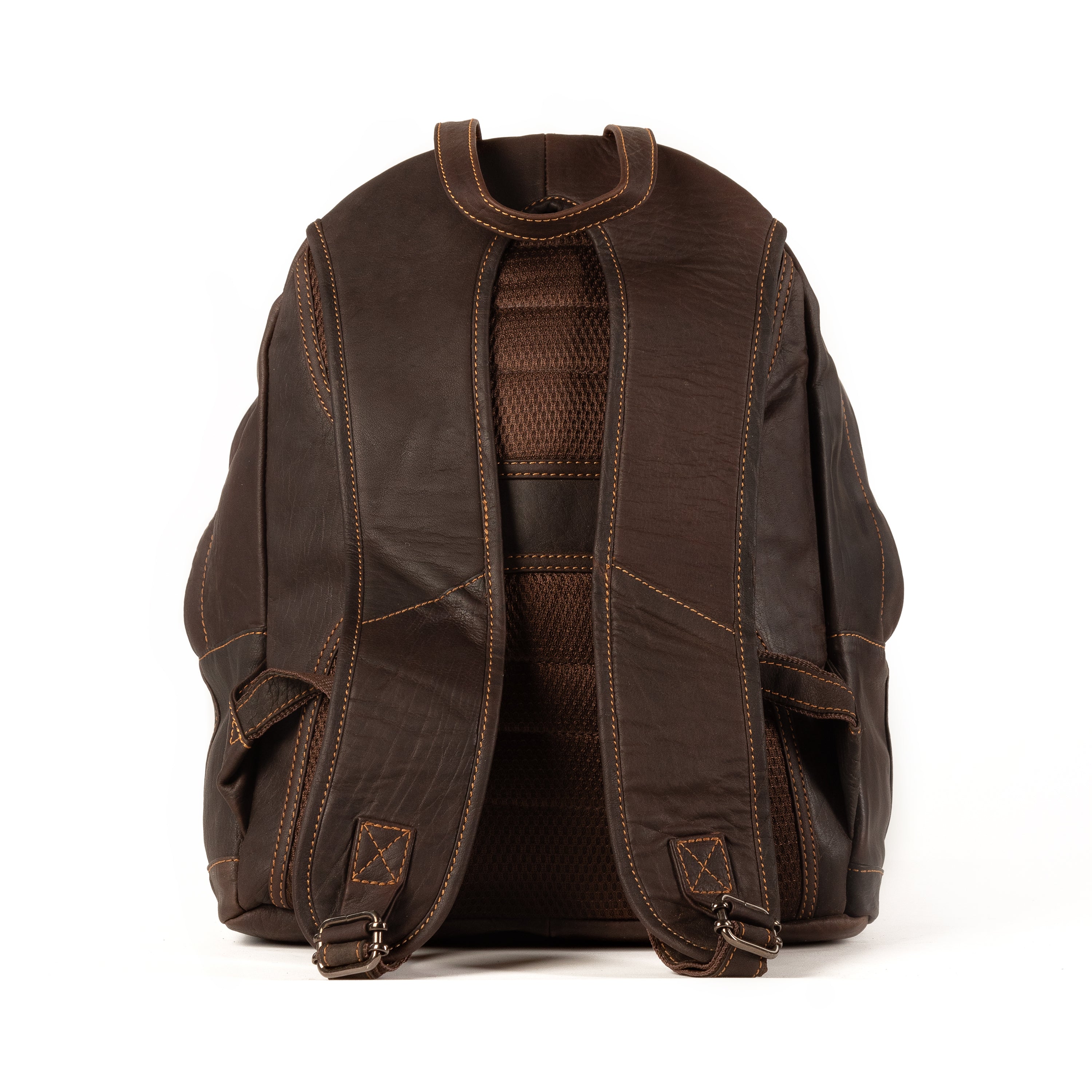 Adrian - Backpack made of high-quality genuine leather, featuring multiple zippered compartments and a stylish vintage design.