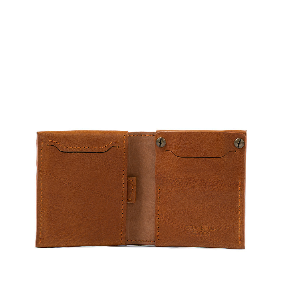 AirTag Wallet - Leather Billfold 2.0 showcasing premium leather, compact design, and hidden AirTag slot.