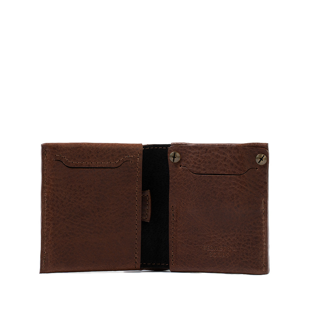 AirTag Wallet - Leather Billfold 2.0 showcasing premium leather, compact design, and hidden AirTag slot.