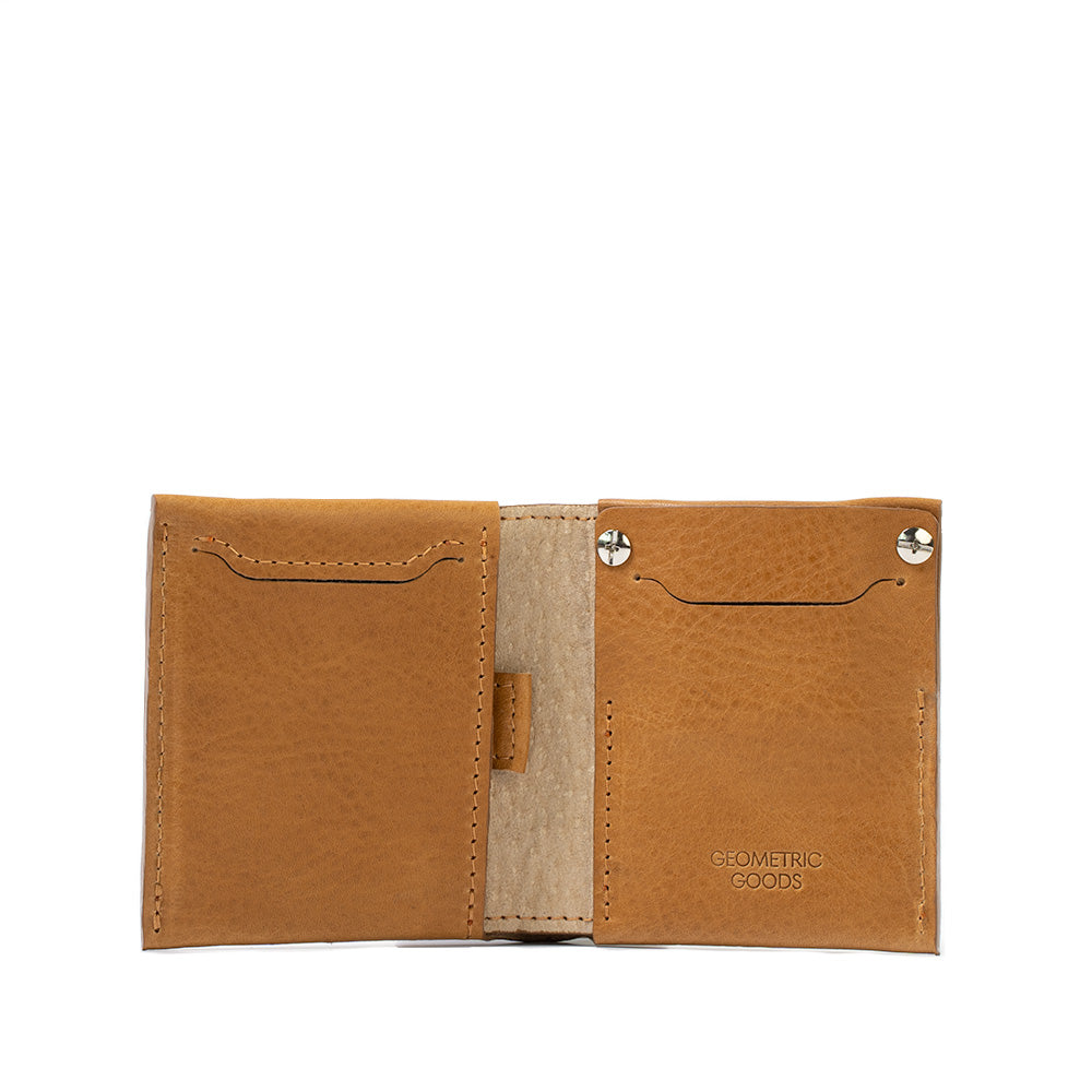 AirTag Wallet - Leather Billfold 2.0 showcasing premium leather, compact design, and hidden AirTag slot.