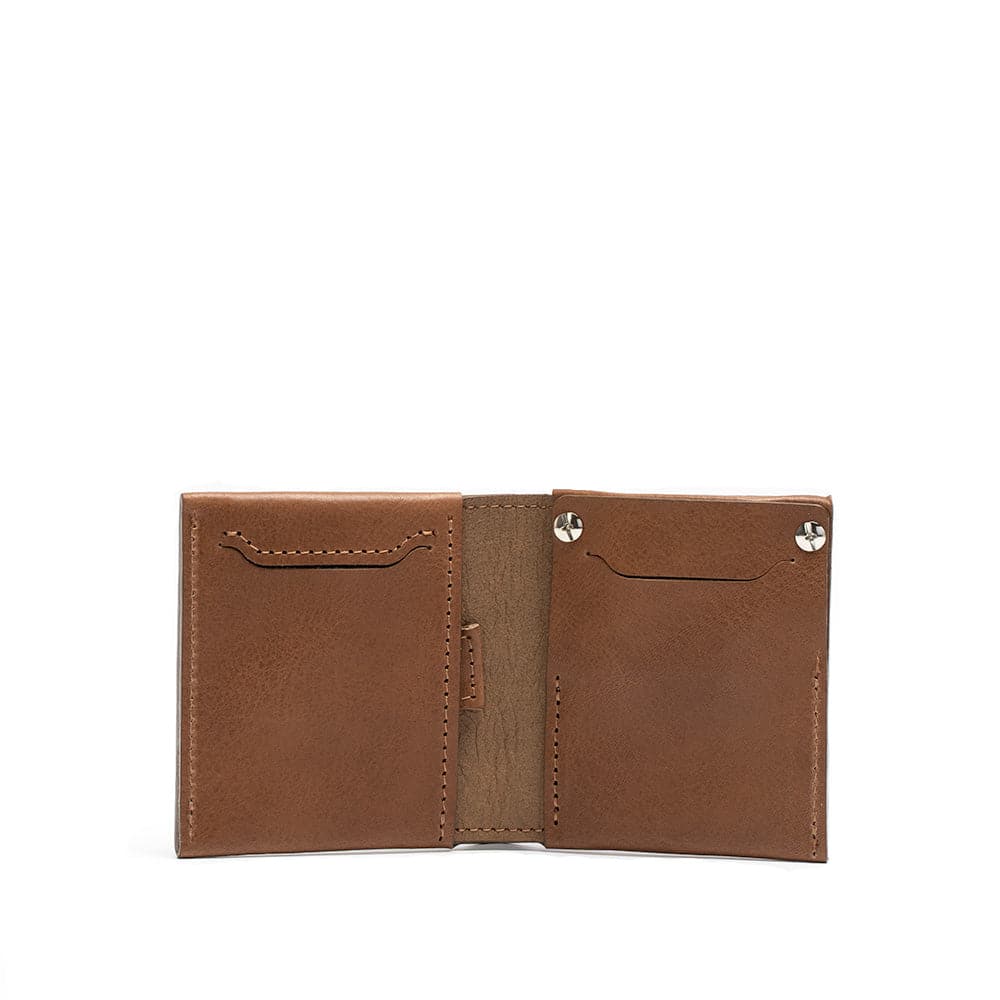 AirTag Wallet - Leather Billfold 2.0 showcasing premium leather, compact design, and hidden AirTag slot.
