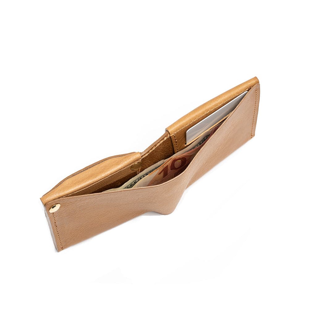 AirTag Wallet - Leather Billfold 2.0 showcasing premium leather, compact design, and hidden AirTag slot.