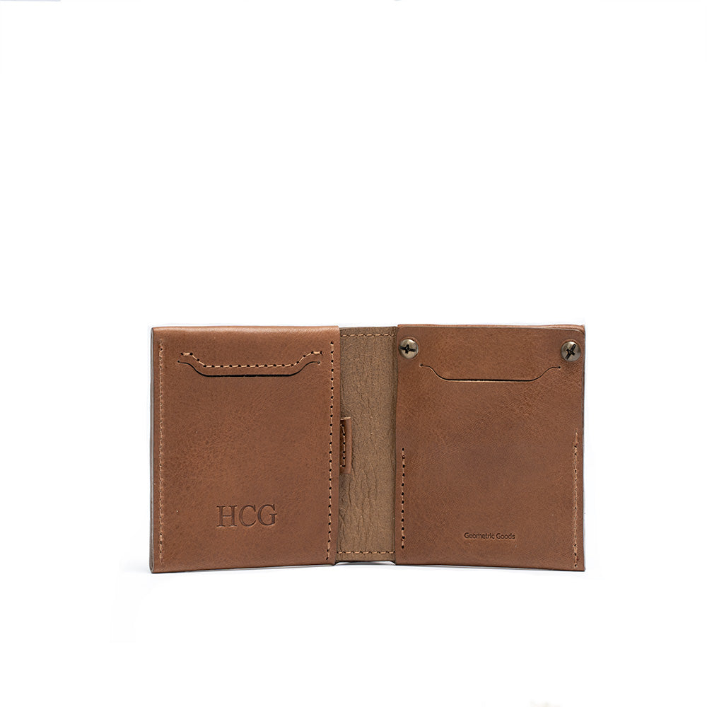 AirTag Wallet - Leather Billfold 2.0 showcasing premium leather, compact design, and hidden AirTag slot.
