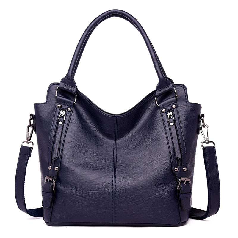 A stylish all-match casual one-shoulder messenger bag for women, featuring a dumpling shape and made from durable PU material.