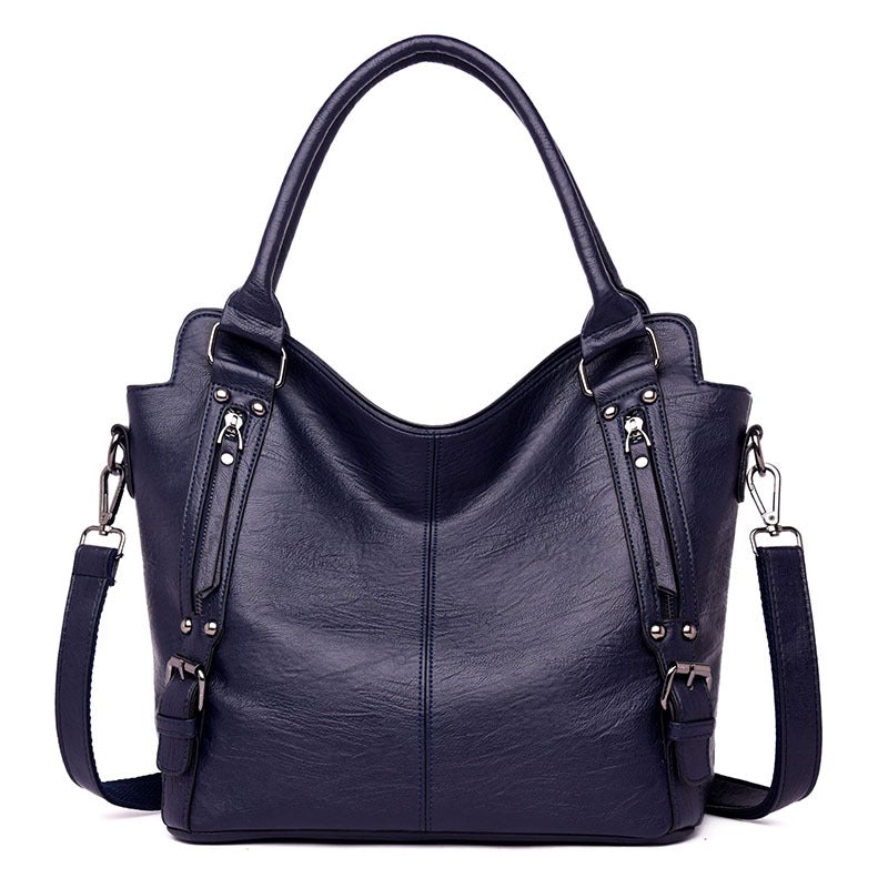 A stylish all-match casual one-shoulder messenger bag for women, featuring a dumpling shape and made from durable PU material.