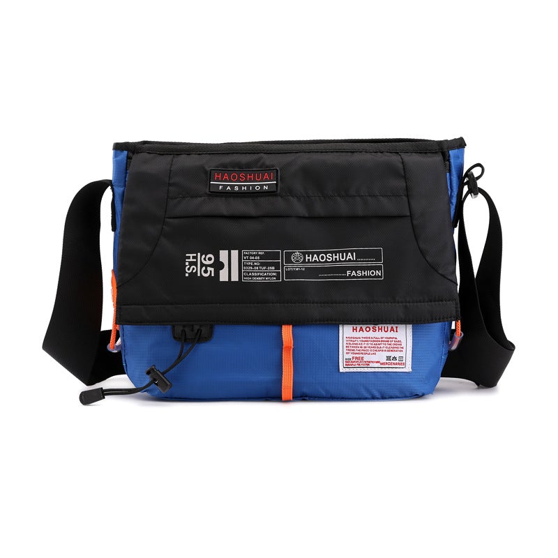All-Match Outdoor Sports and Leisure Messenger Bag in nylon, featuring a casual design with multiple pockets and a soft handle.