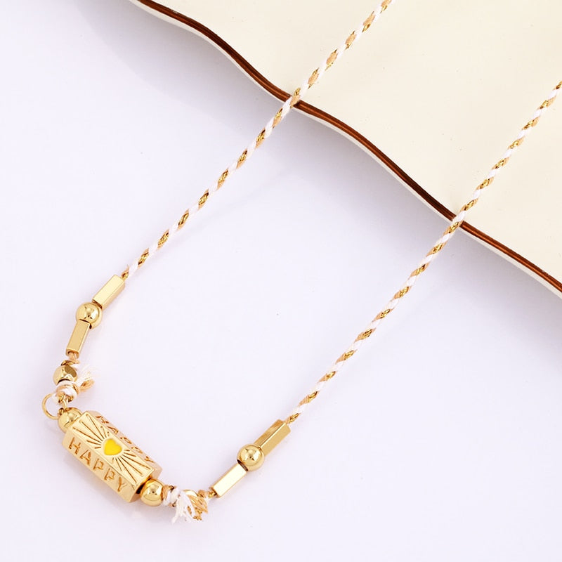 Amour Turkish Amulet Necklace featuring a trendy geometric design in copper with a box chain.