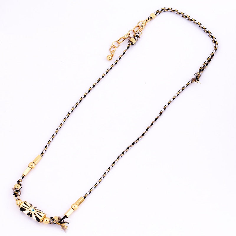 Amour Turkish Amulet Necklace featuring a trendy geometric design in copper with a box chain.