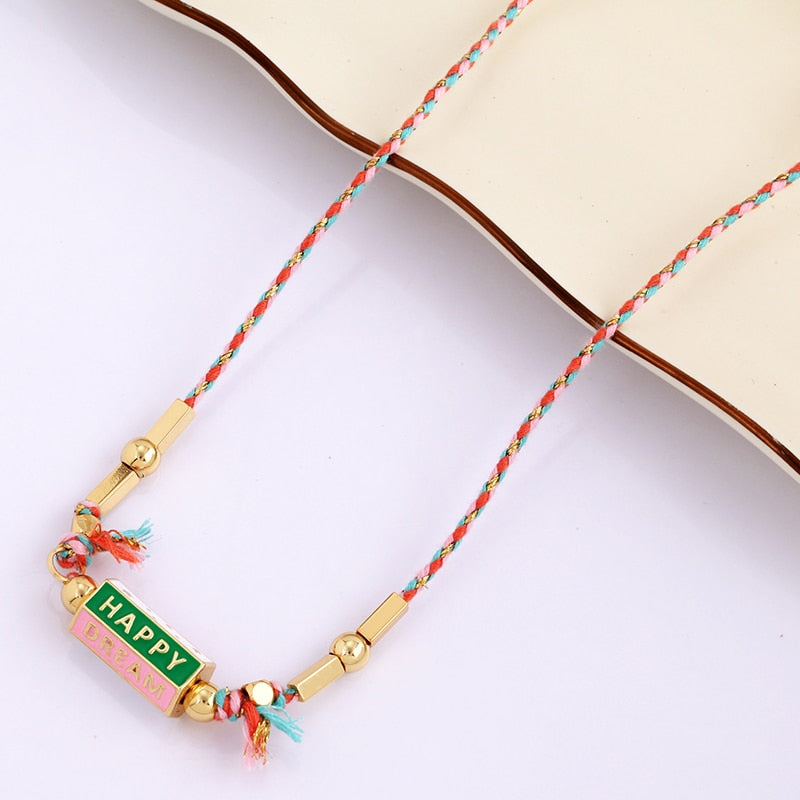 Amour Turkish Amulet Necklace featuring a trendy geometric design in copper with a box chain.