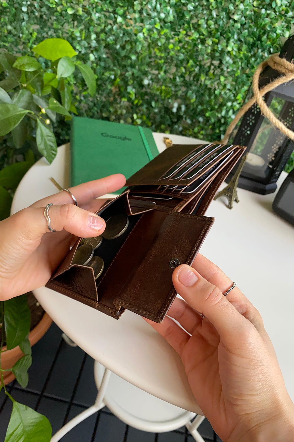 Atlanta Genuine Leather Trifold Wallet in various colors with coin pouch compartment, showcasing its sleek design and high-quality leather.