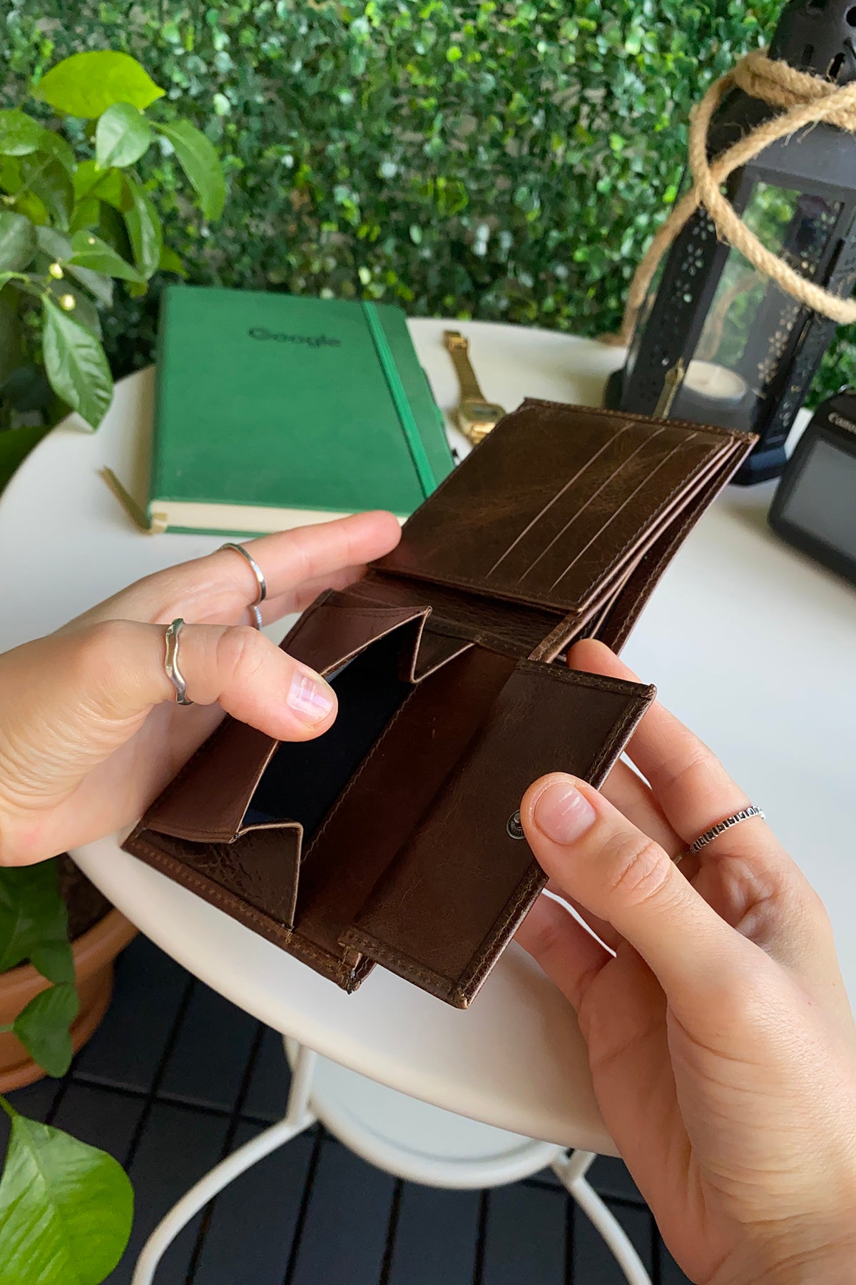 Atlanta Genuine Leather Trifold Wallet in various colors with coin pouch compartment, showcasing its sleek design and high-quality leather.