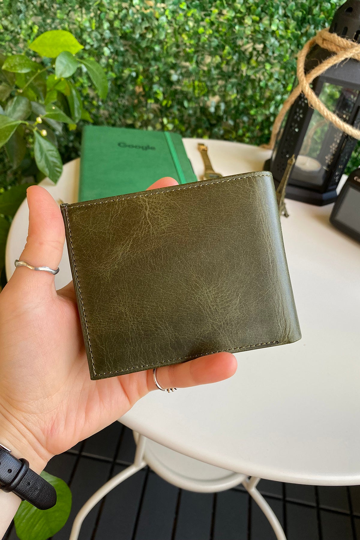 Atlanta Genuine Leather Trifold Wallet in various colors with coin pouch compartment, showcasing its sleek design and high-quality leather.