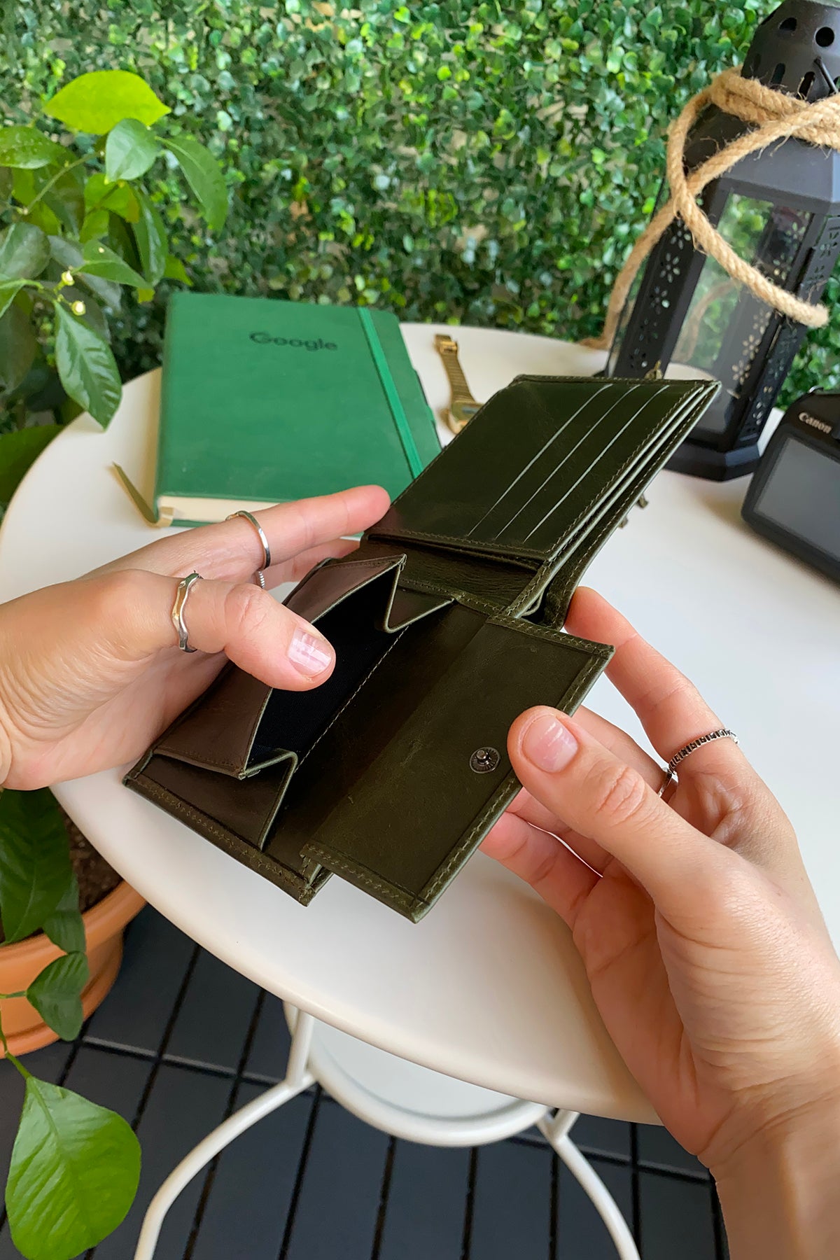 Atlanta Genuine Leather Trifold Wallet in various colors with coin pouch compartment, showcasing its sleek design and high-quality leather.