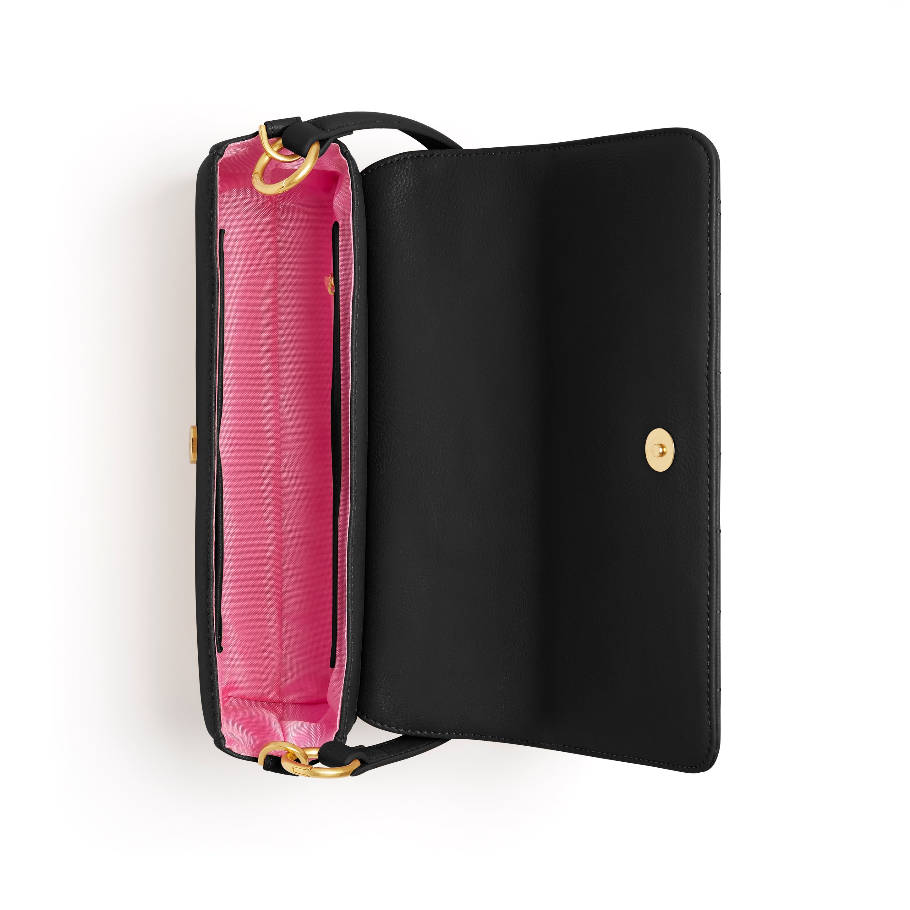 Aurora Crossbody Bag in Black featuring unique art-inspired design and adjustable straps.