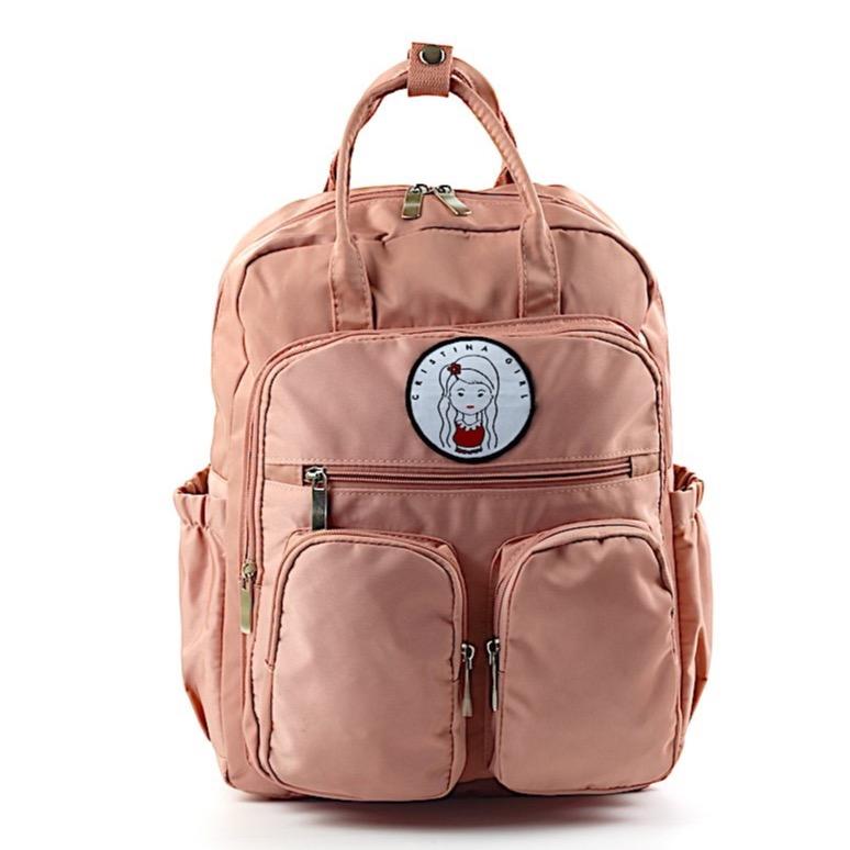 Stylish waterproof backpack for work and university with iPad pocket and multiple zipped compartments.