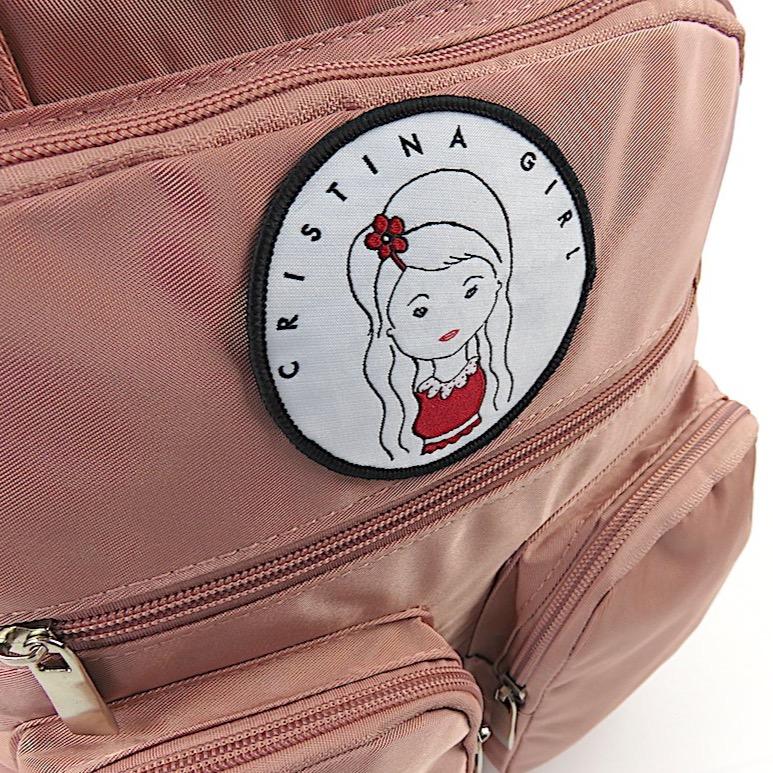 Stylish waterproof backpack for work and university with iPad pocket and multiple zipped compartments.