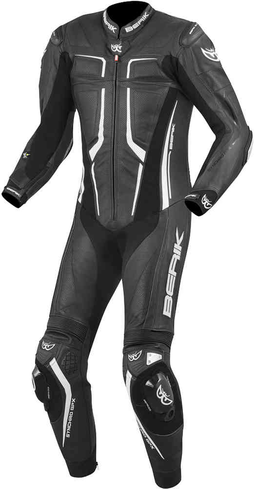 Berik Flumatic Race One Piece Motorcycle Leather Suit showcasing premium cowhide leather and ergonomic design for racers.