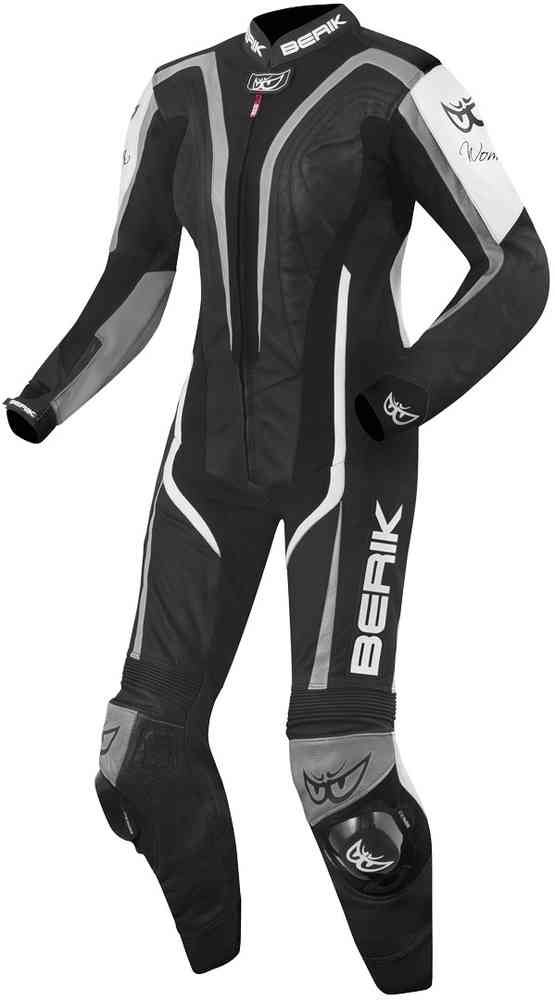 Berik Zora Ladies One Piece Motorcycle Leather Suit showcasing premium leather and flexible design for female riders.