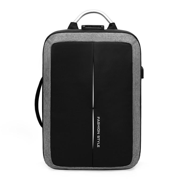 Business Laptop Leisure Large-capacity Backpack made of durable nylon, featuring a spacious interior for laptops and essentials, with a secure password lock.