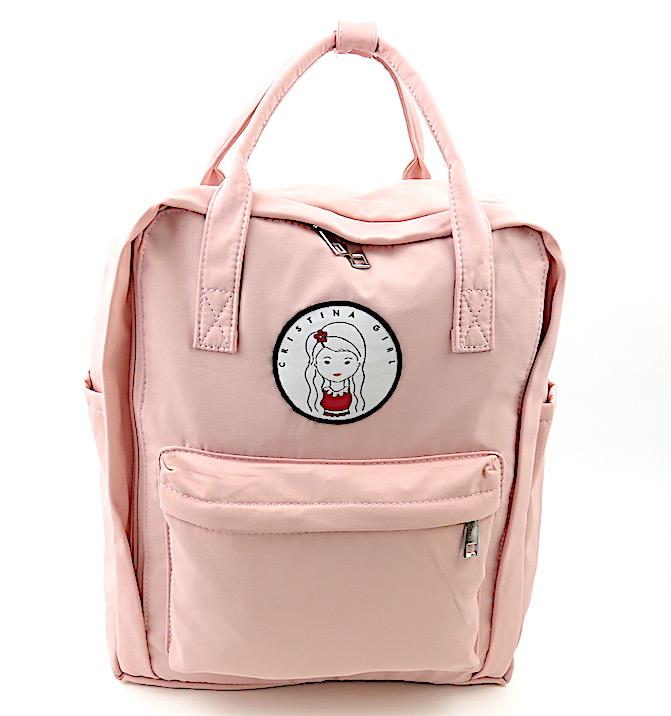 Stylish Carry-All Bag with Laptop Pocket in waterproof nylon, featuring adjustable straps and zipped front pocket.