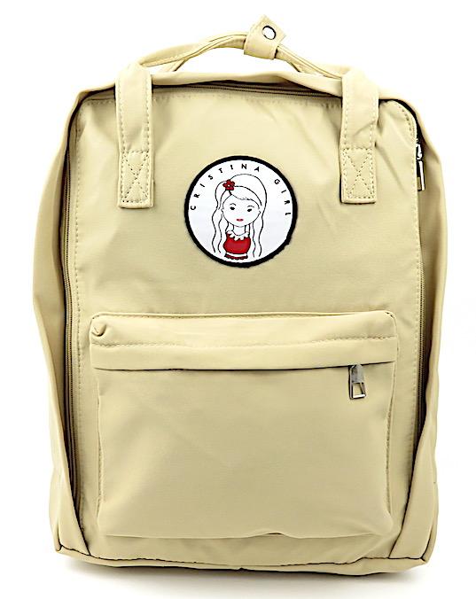 Stylish Carry-All Bag with Laptop Pocket in waterproof nylon, featuring adjustable straps and zipped front pocket.