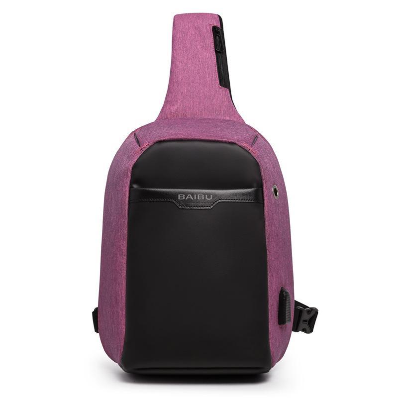 Casual Waterproof Anti-theft Unisex Chest Bag made from durable Oxford material, featuring multiple pockets and a sleek design.