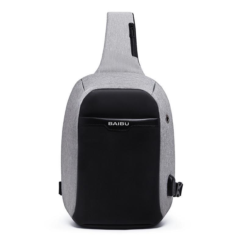 Casual Waterproof Anti-theft Unisex Chest Bag made from durable Oxford material, featuring multiple pockets and a sleek design.