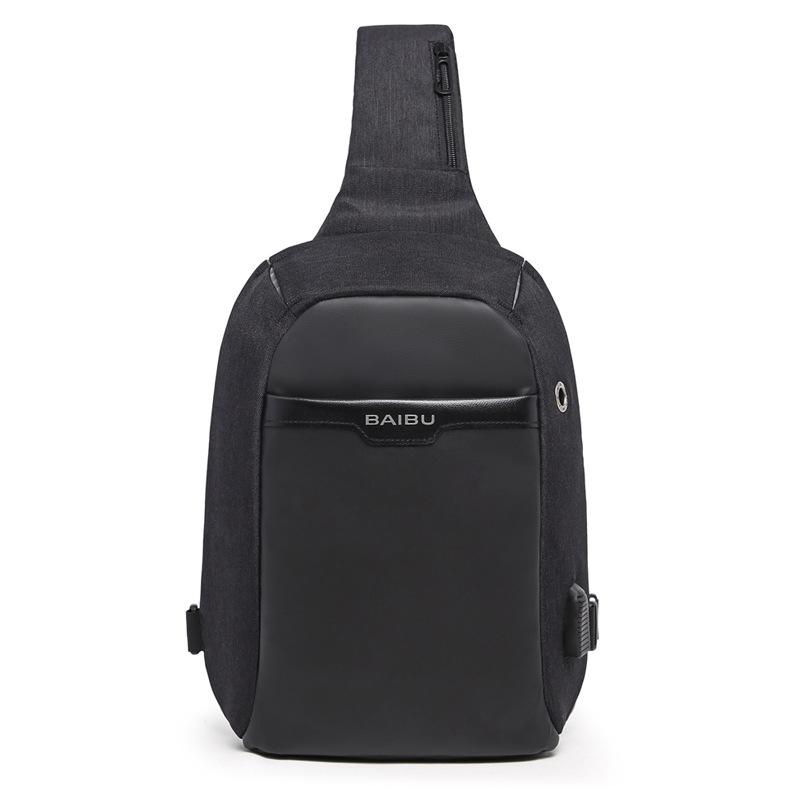 Casual Waterproof Anti-theft Unisex Chest Bag made from durable Oxford material, featuring multiple pockets and a sleek design.