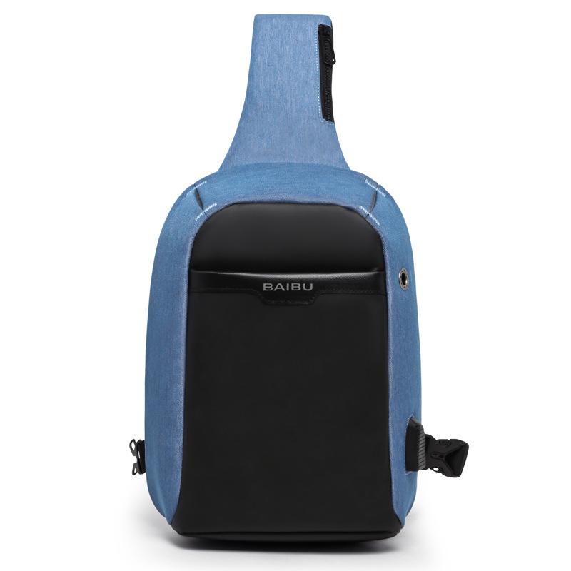 Casual Waterproof Anti-theft Unisex Chest Bag made from durable Oxford material, featuring multiple pockets and a sleek design.