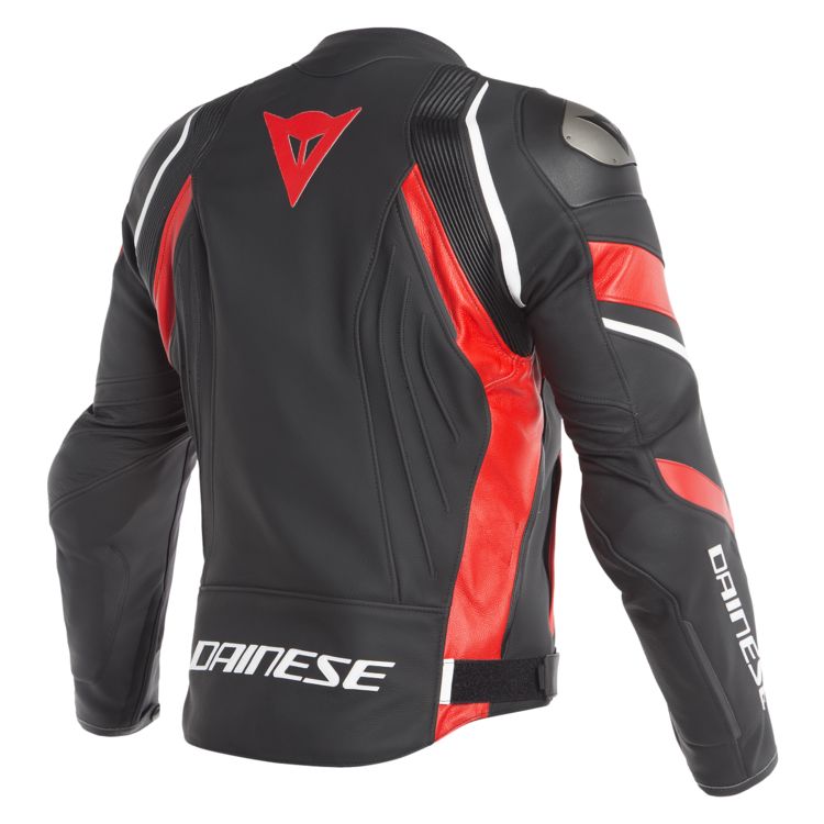 Dainese Avro 4 Jacket made from Tutu cowhide leather, featuring composite protectors and a stylish design for motorcycle riders.