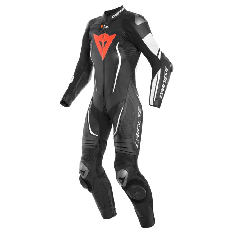 Dainese Misano 2 D-Air Perforated Women's Race Suit showcasing advanced features and sleek design.