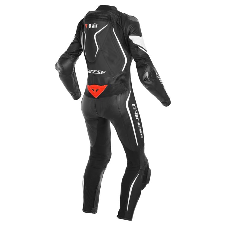 Dainese Misano 2 D-Air Perforated Women's Race Suit showcasing advanced features and sleek design.